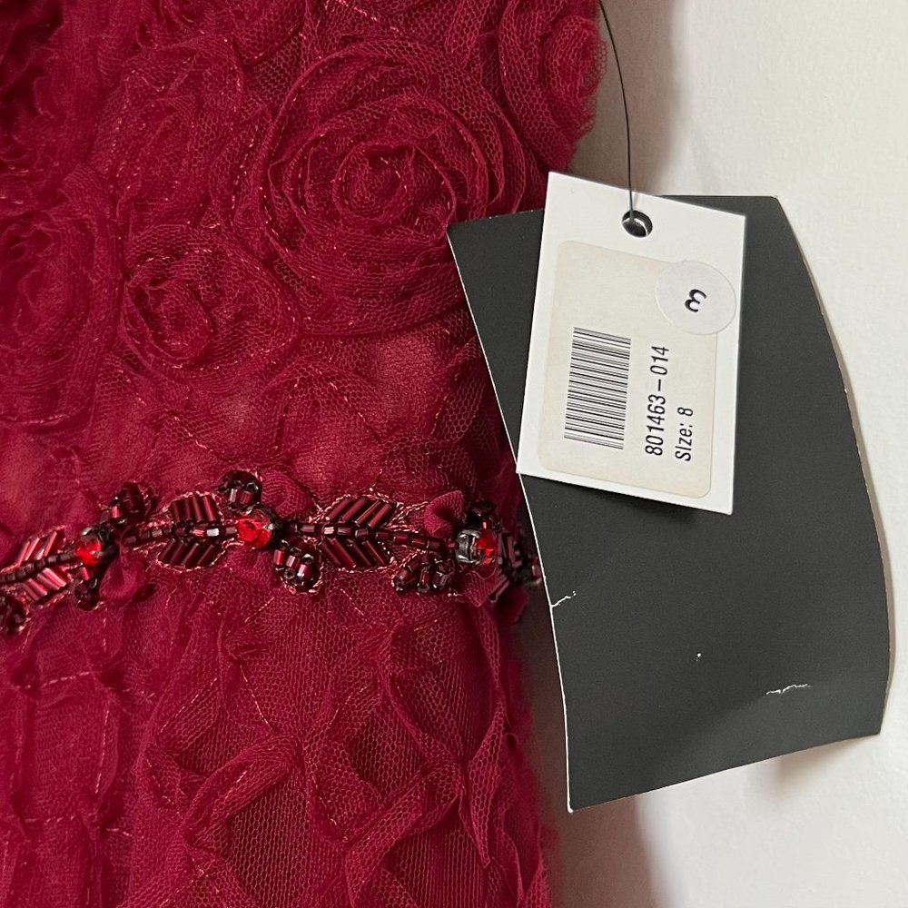 NWT Marchesa Gown/Dress Red/Burgundy Size 8 ASO Kate Middleton - Picture 10 of 11